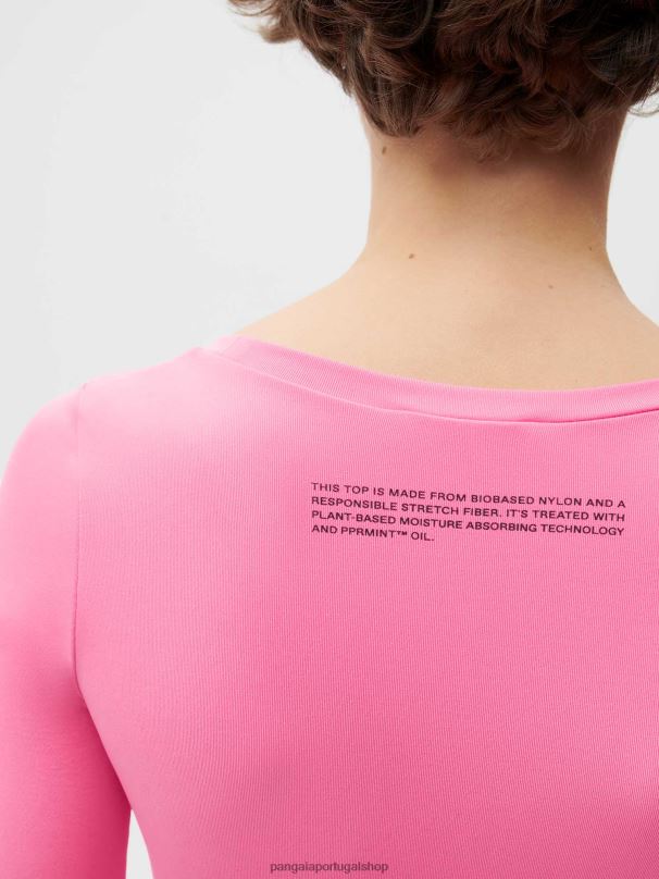 motion x blusa manga longa mulheres Pangaia JJJ8D145 rosa melancia roupas
