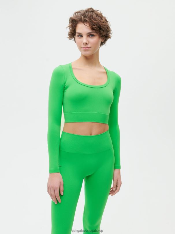 motion x blusa manga longa mulheres Pangaia JJJ8D217 Jade verde roupas