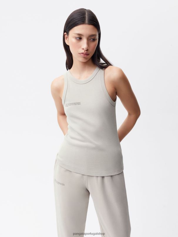 regata de algodão reciclado mulheres Pangaia JJJ8D125 pedra roupas