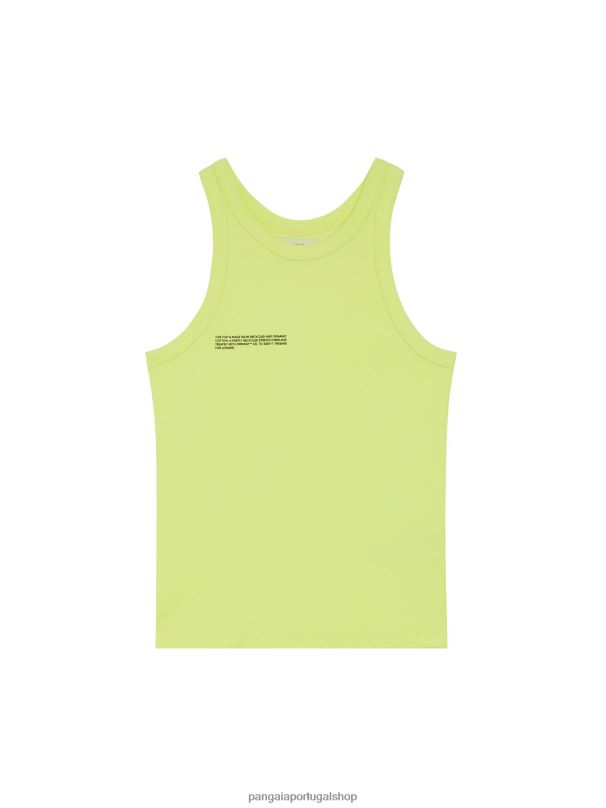 regata de algodão reciclado mulheres Pangaia JJJ8D184 verde andes roupas