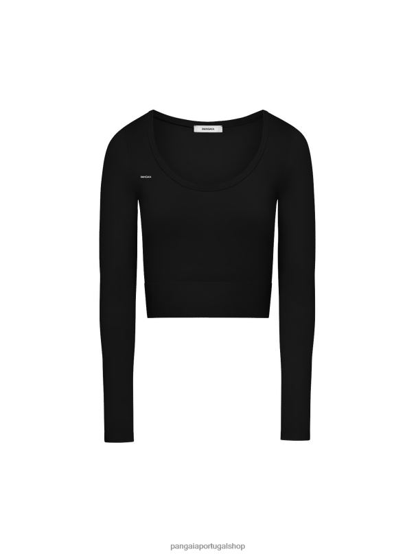 top de manga longa motion mulheres Pangaia JJJ8D147 preto roupas
