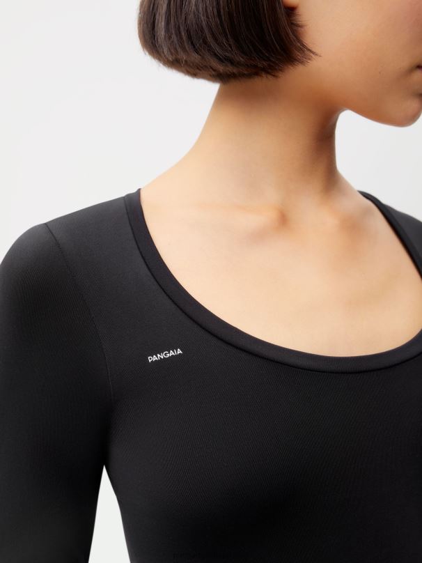 top de manga longa motion mulheres Pangaia JJJ8D147 preto roupas