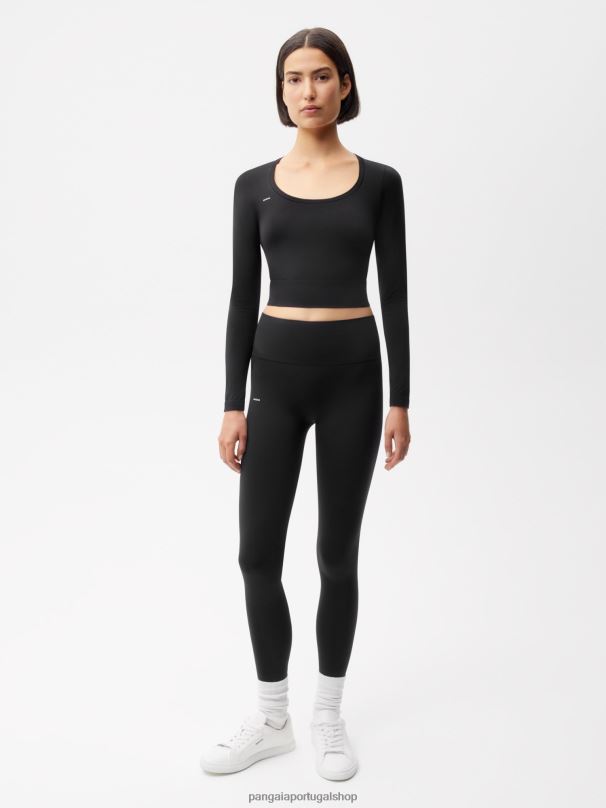 top de manga longa motion mulheres Pangaia JJJ8D147 preto roupas