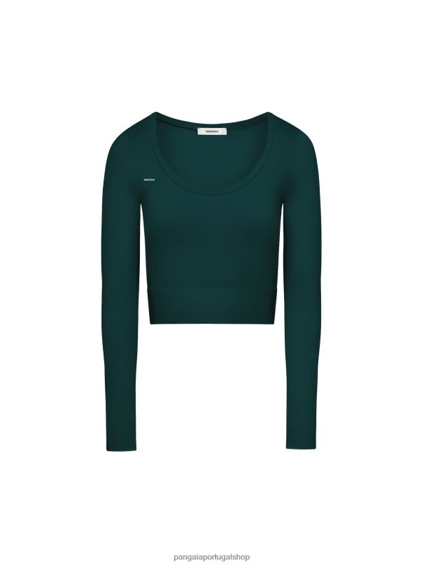 top de manga longa motion mulheres Pangaia JJJ8D190 folhagem verde roupas