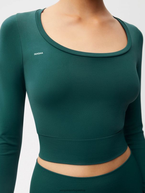 top de manga longa motion mulheres Pangaia JJJ8D190 folhagem verde roupas