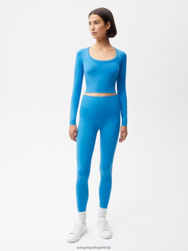 top de manga longa motion mulheres Pangaia JJJ8D218 azul cerúleo roupas