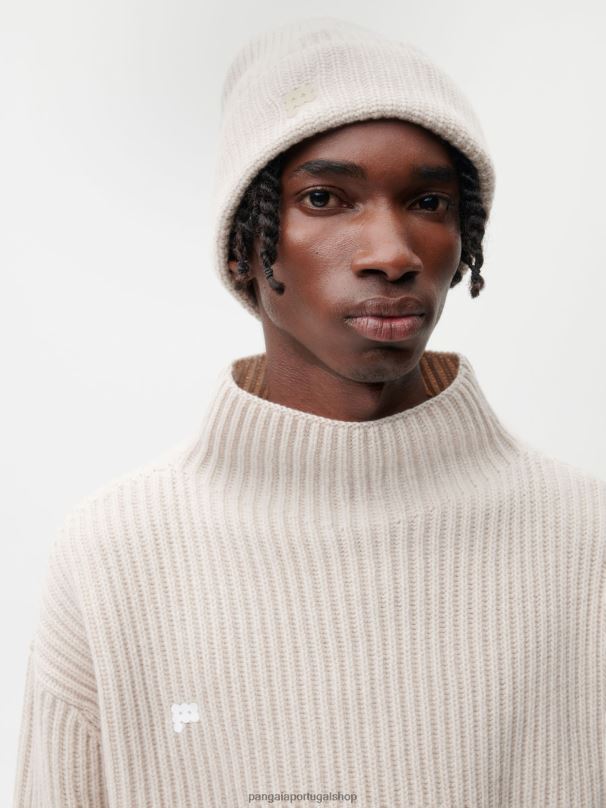 chapéu de caxemira reciclado unissex Pangaia JJJ8D493 aveia acessórios